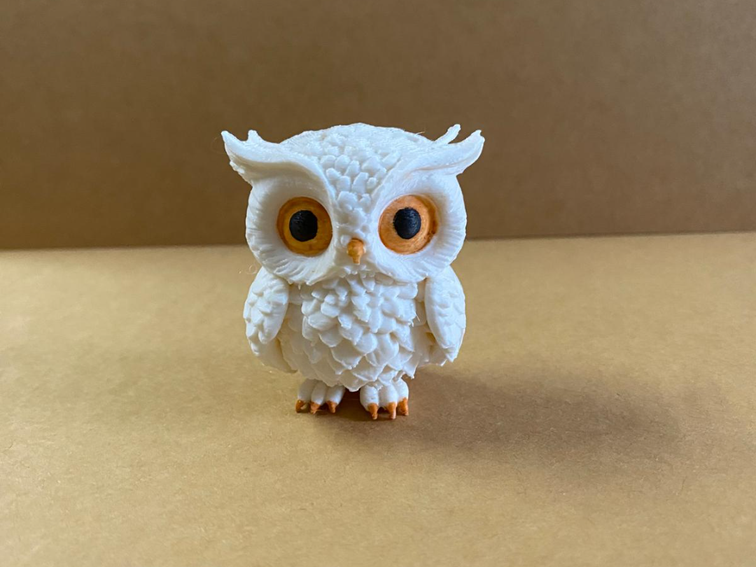 White owl of good luck