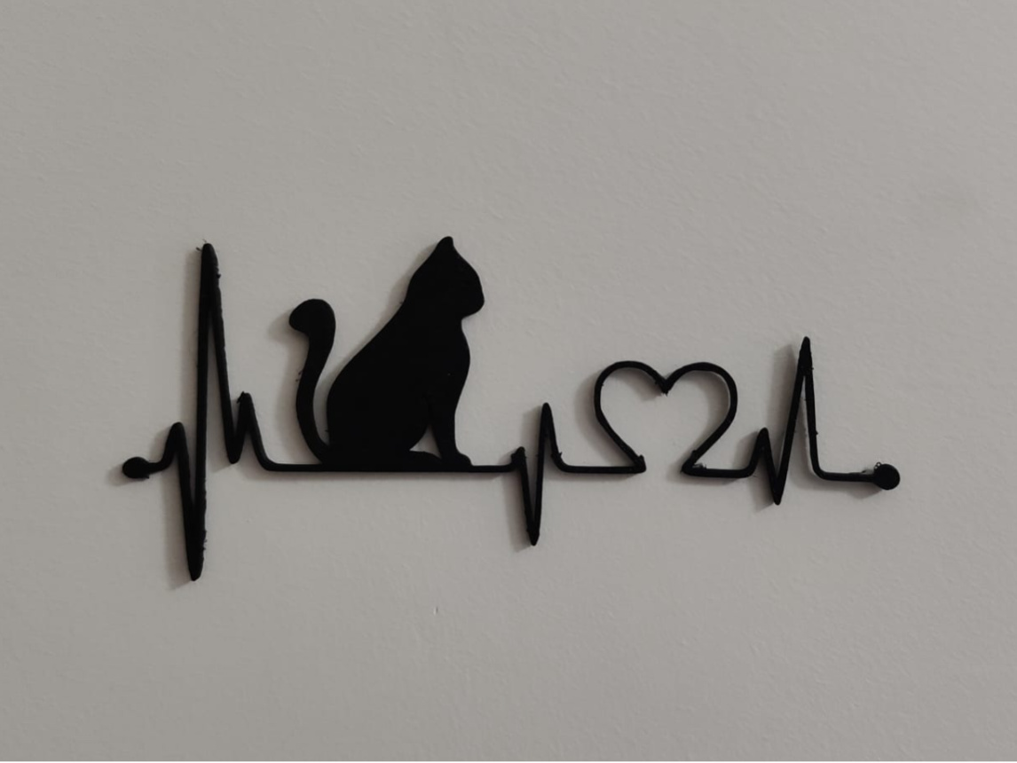 Cat and heart WallArt