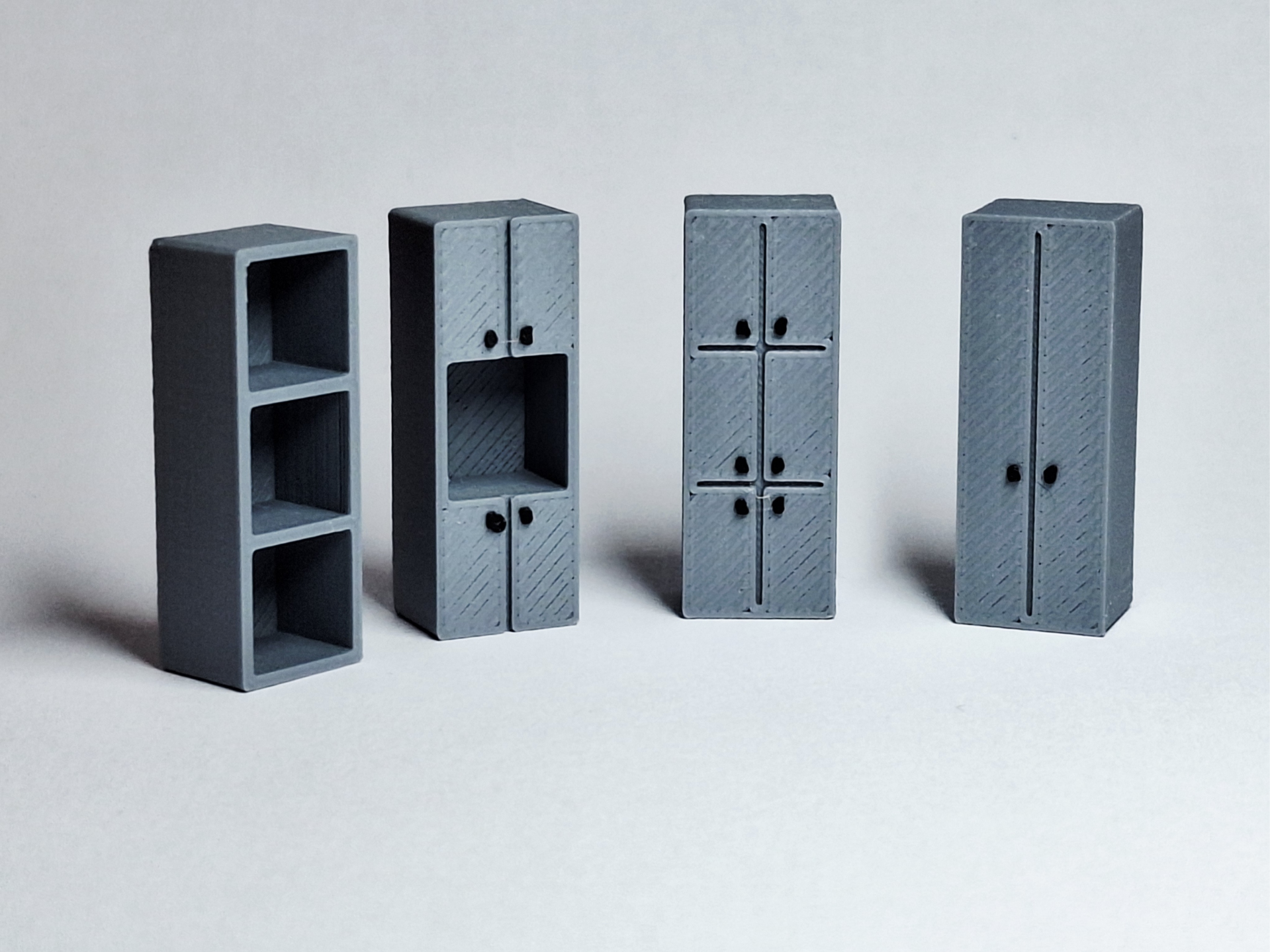 H0 1:87 multicolor office cabinet set