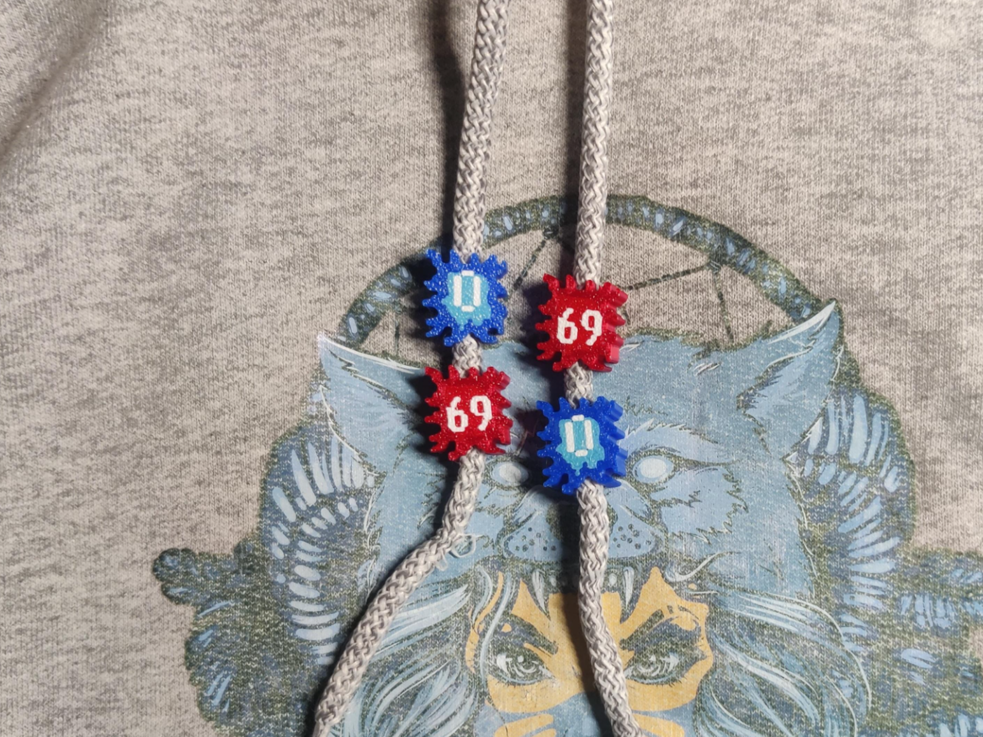 OSRS Hitsplat Hoodie Drawstring Beads