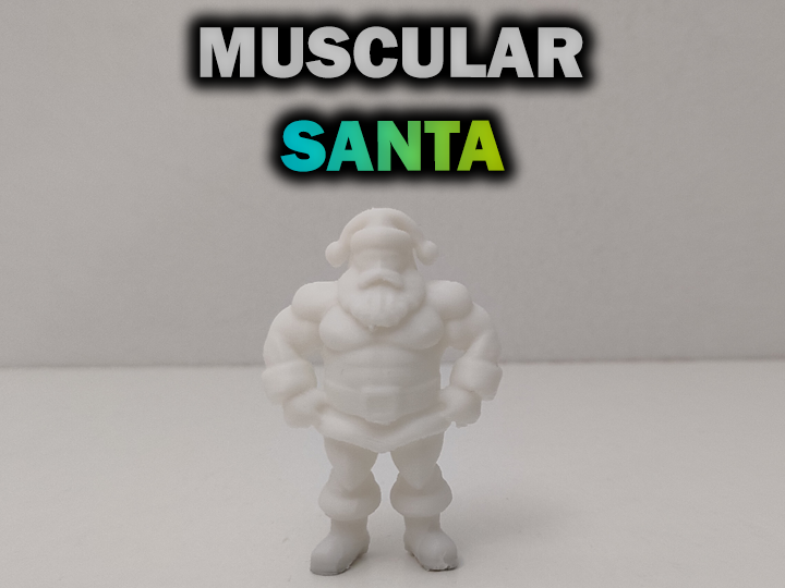 Muscular Santa Figurine