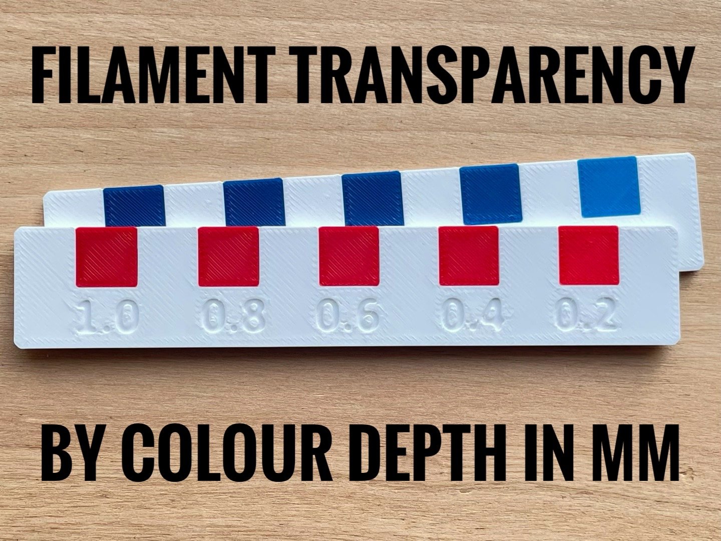 Variable layer depth colour swatches