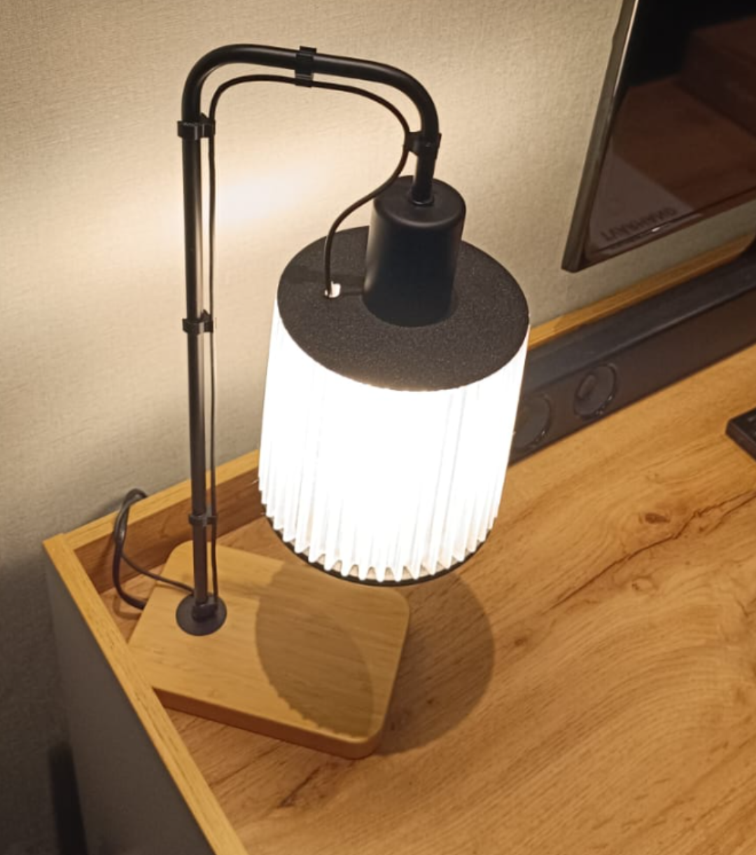 google home mini speaker lamp with ikea Tvarhand