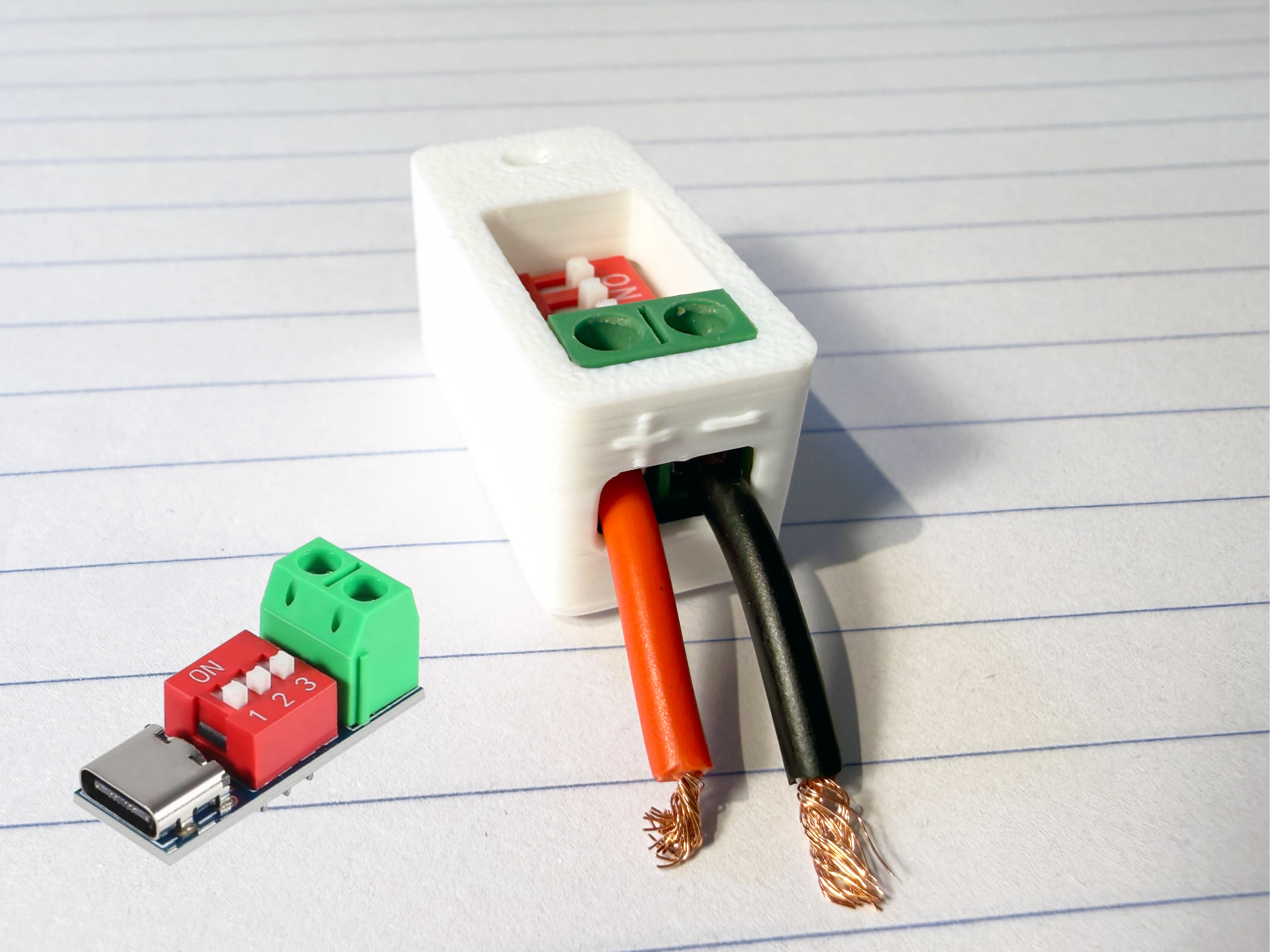 USB-C PD Trigger decoy board Embedding case