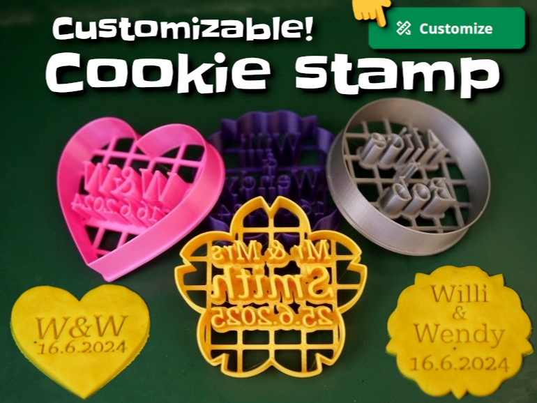 Wedding fondant cookie stamp