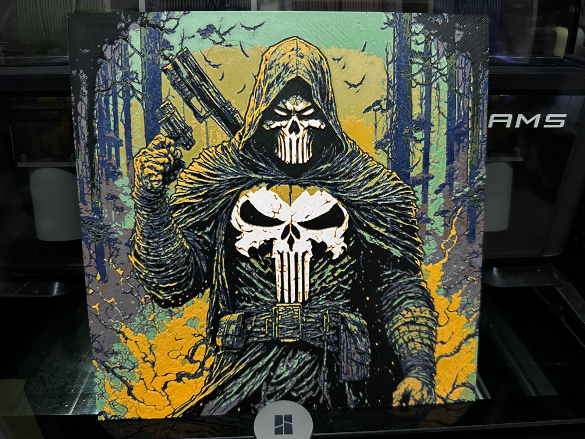 The Punisher hueforge 8 color print
