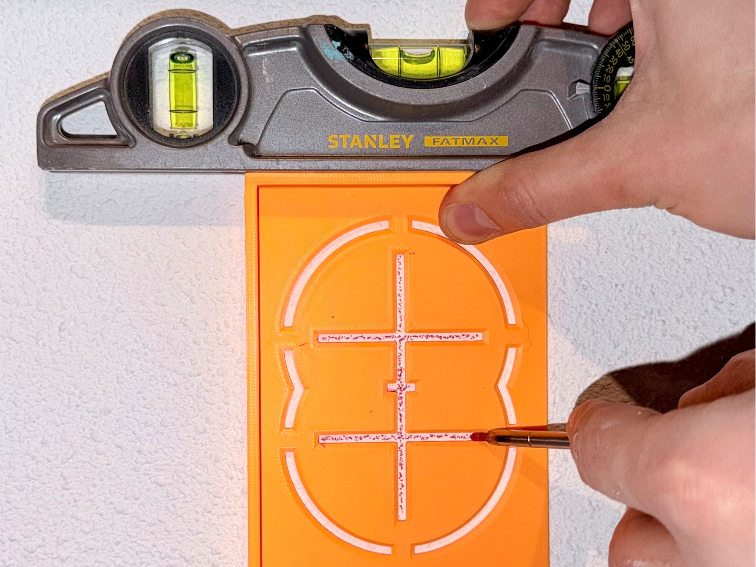 Double wall socket (twin power outlet) template