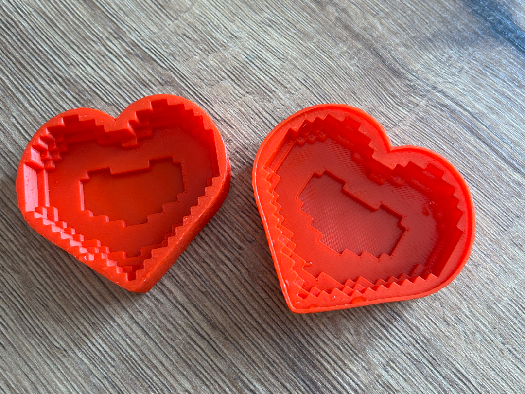 Pixelated Heart Snowball Maker