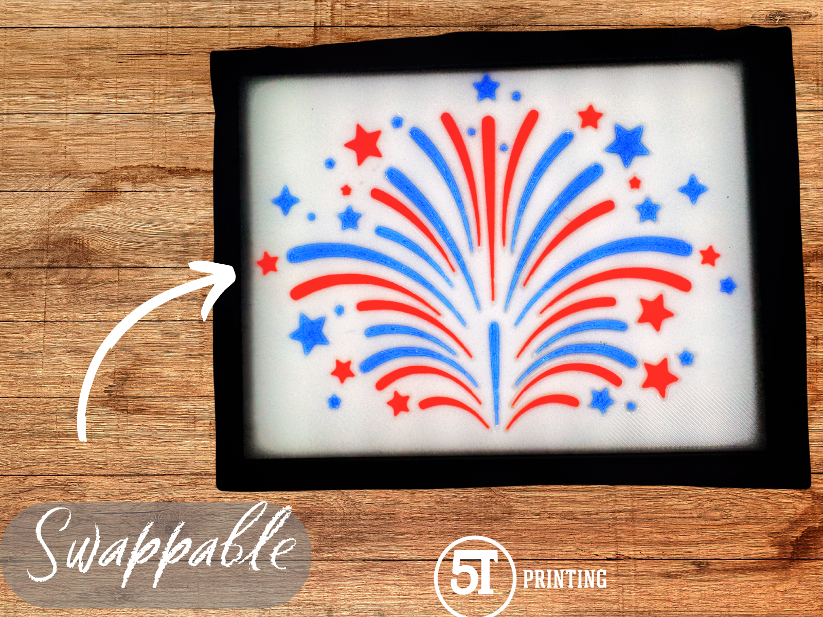 fireworks light (swappable glass)