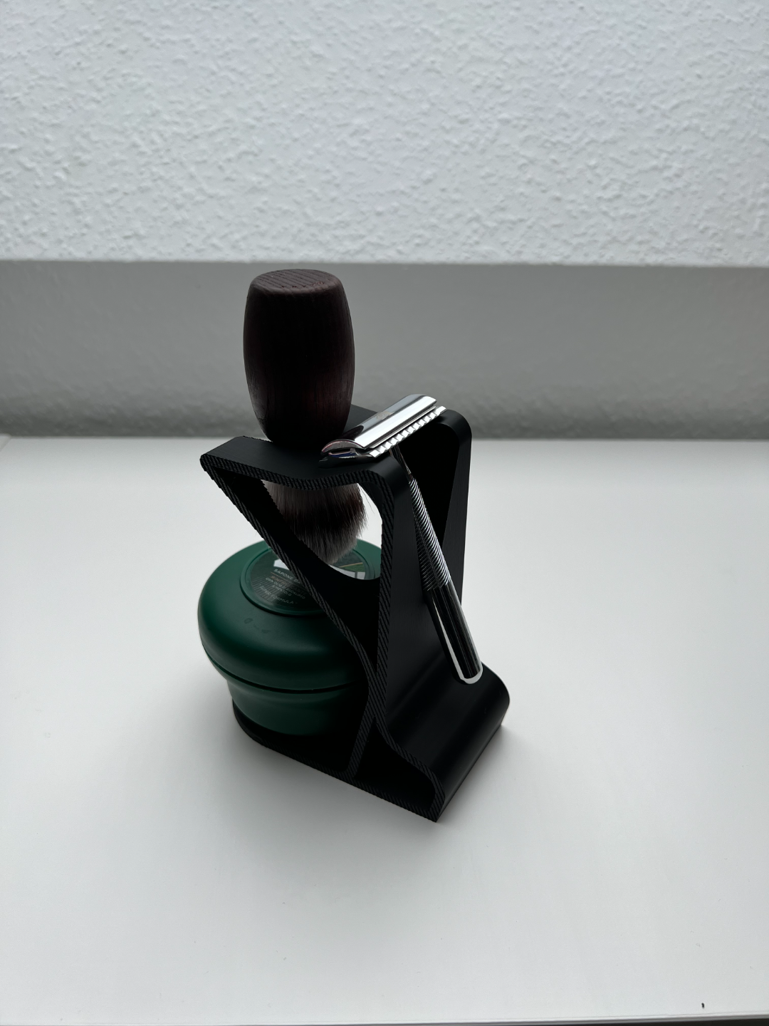 Safety Razor Holder + Soap, Brush and Blades