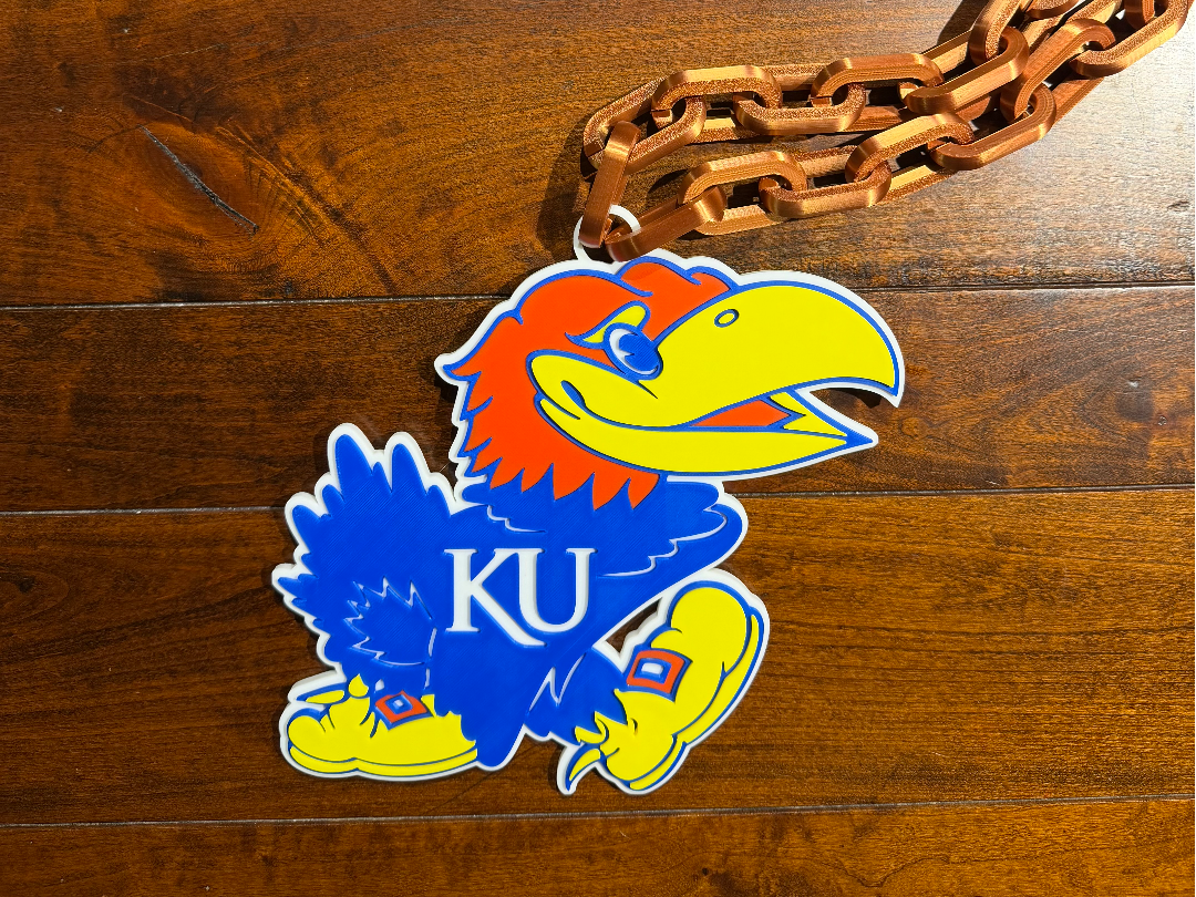 Kansas Jayhawks Oversized Necklace Logo