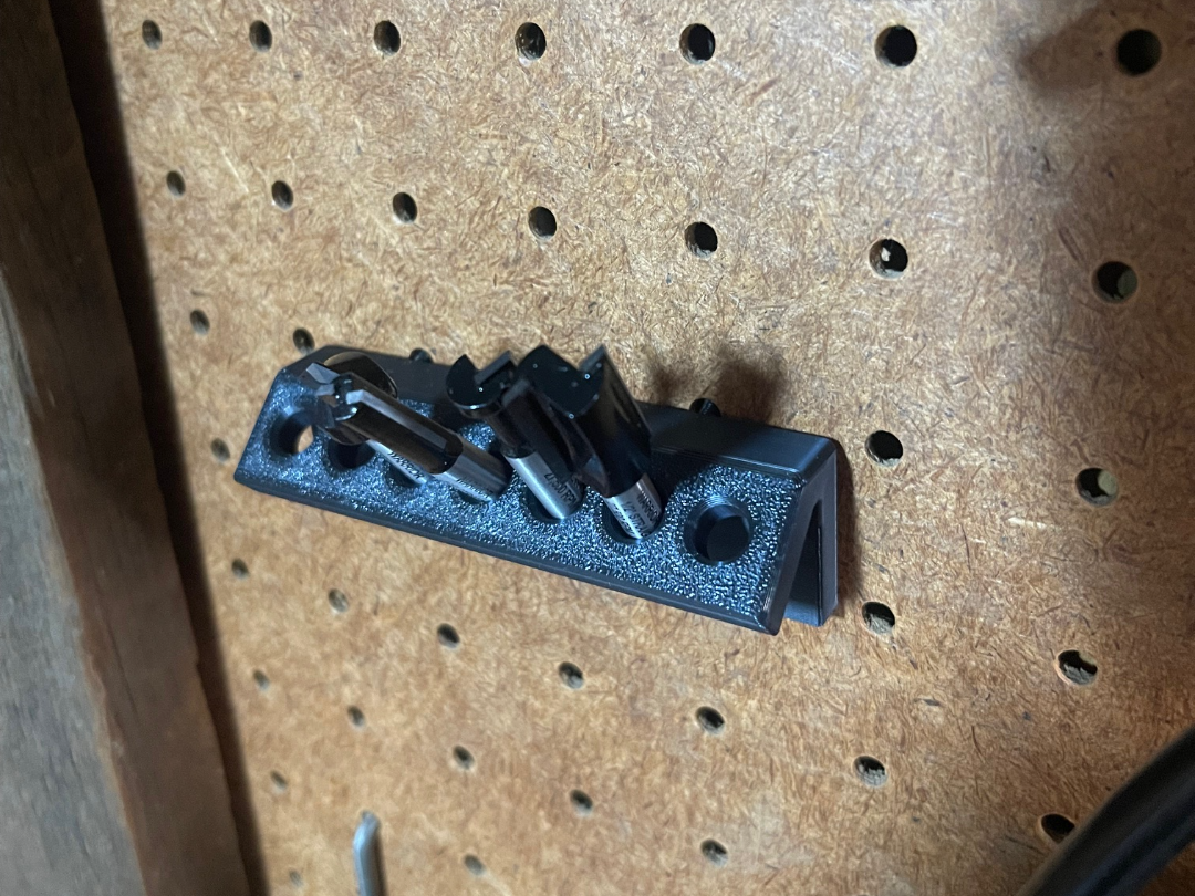 1/4 Router Bit Peg Board Holder