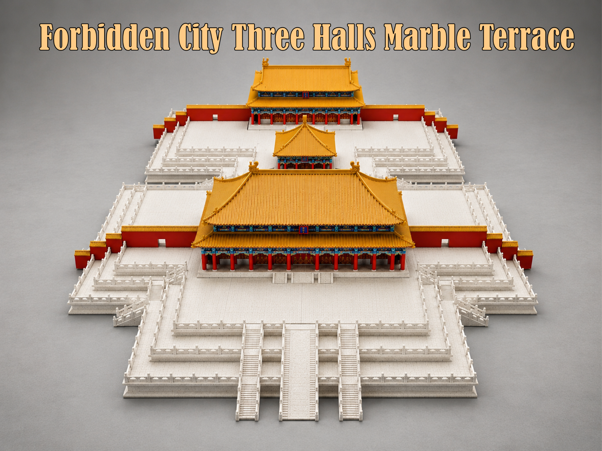 Forbidden City Three Halls Marble Terrace