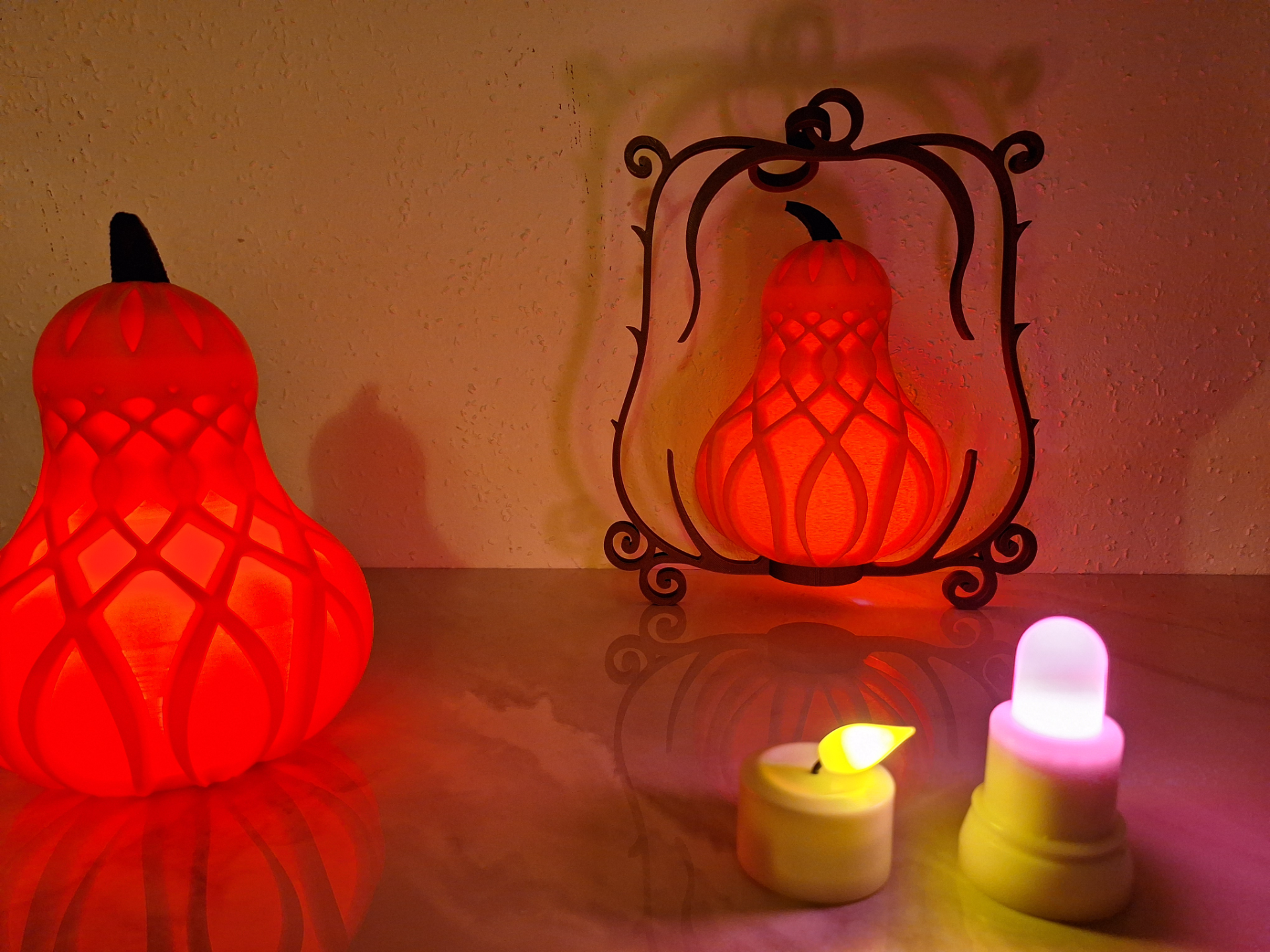 Halloween Pumpkin Lantern Butternut Wishbone LED