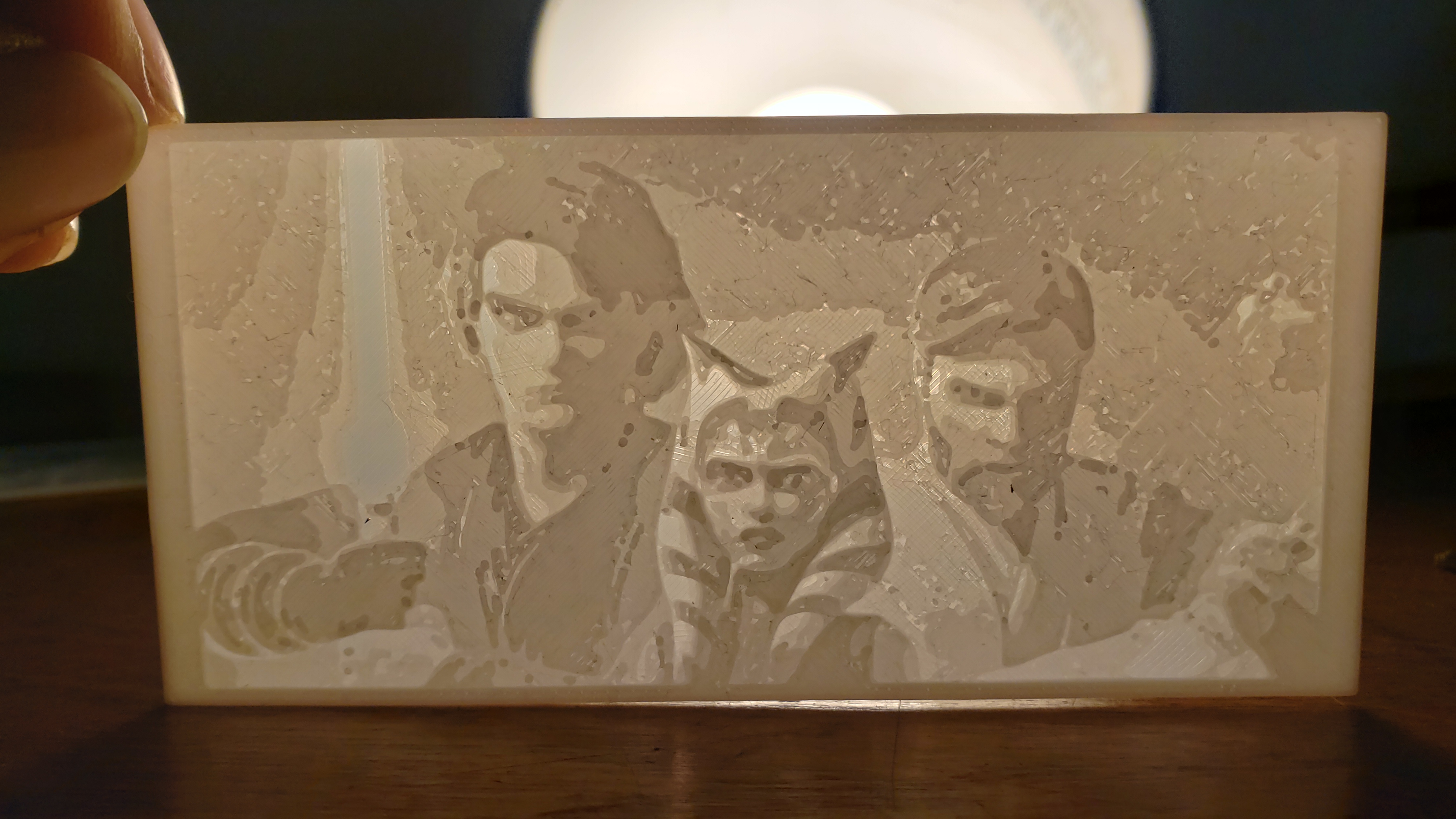 Star wars jedi obi-wan Anakin lithophane