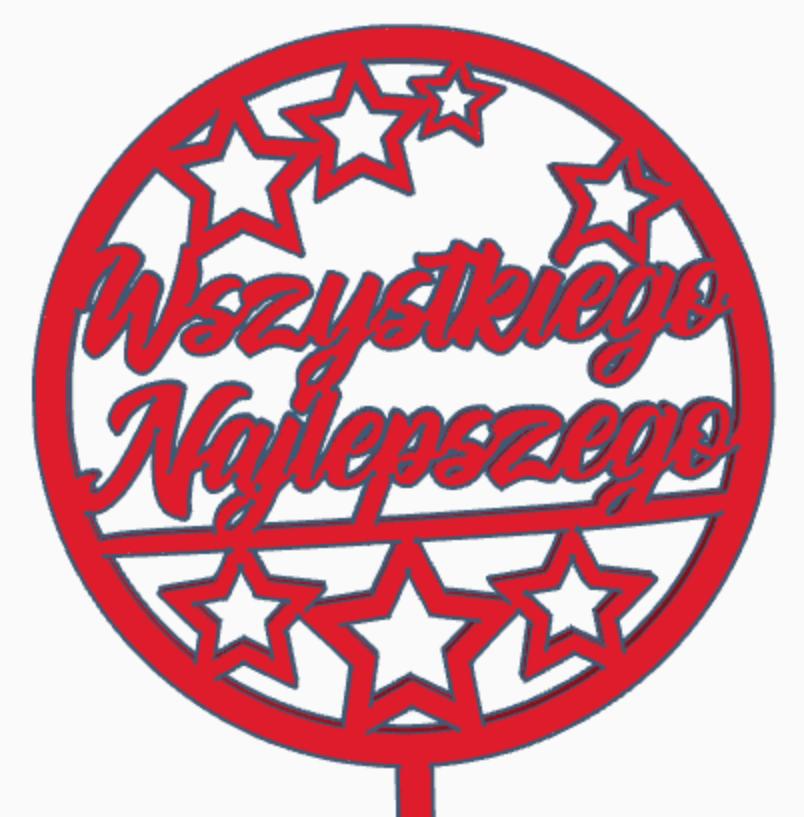 Cake topper Best Wishes Wszystkiego Najlepszego