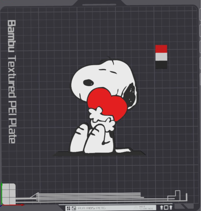 Snoopy Heart Table Stand