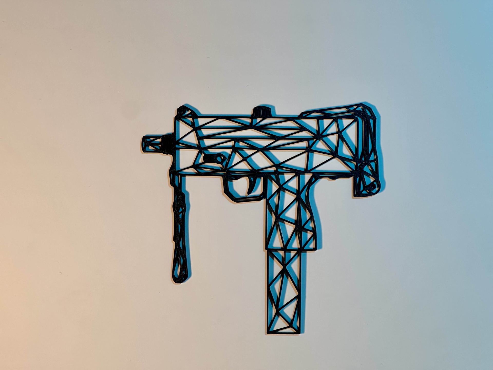Art mural Low Poly MAC-10 CSGO / CS2