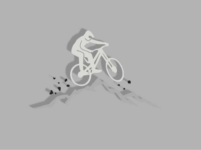 Downhill mountainbiker