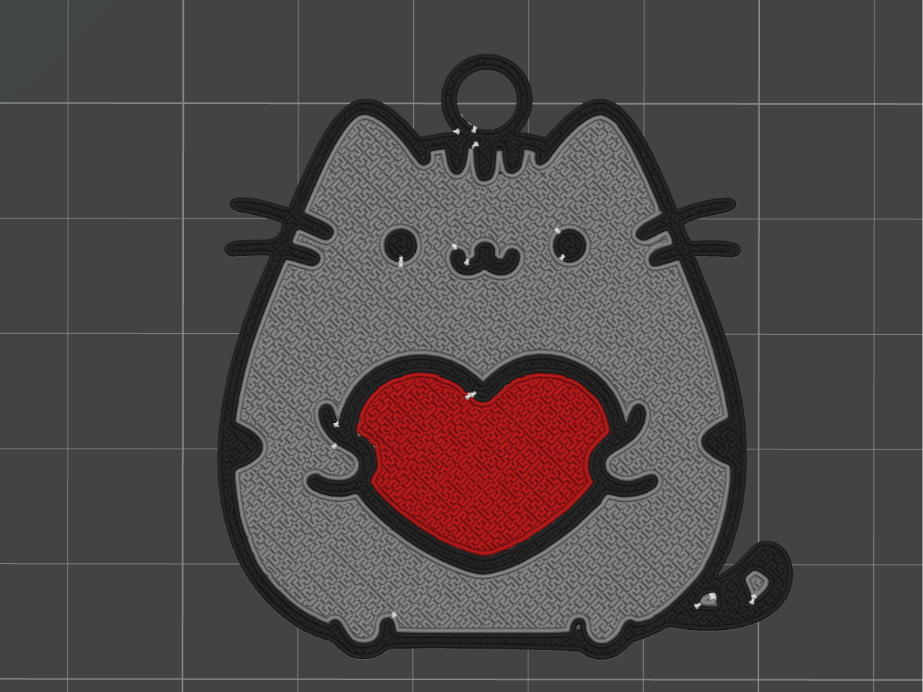 Pusheen cat - with a heart