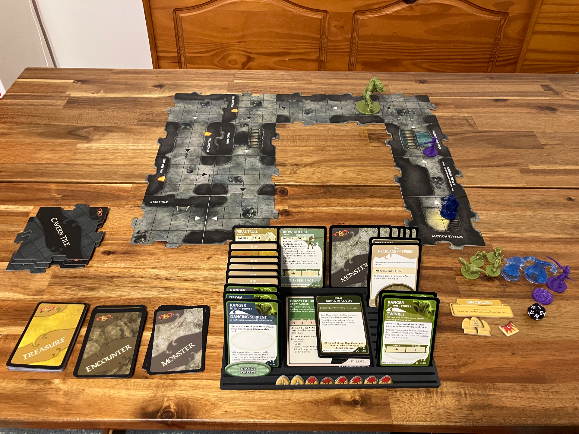 Dashboard for D&D Adventure System Board Games