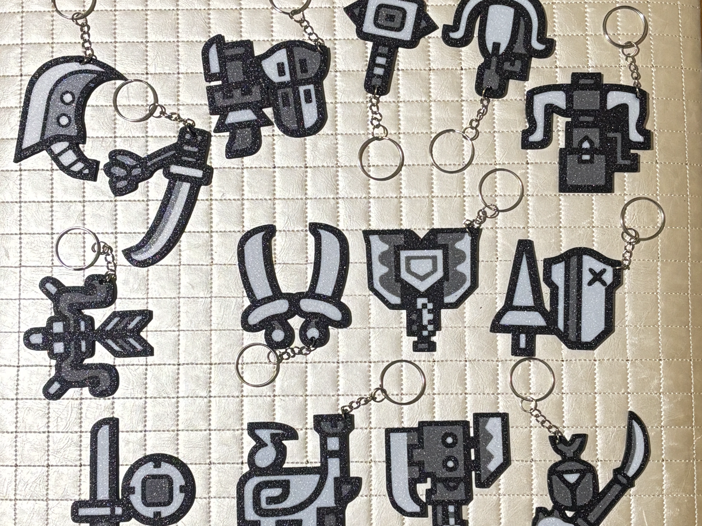 Monster Hunter Weapons Icons Keychain