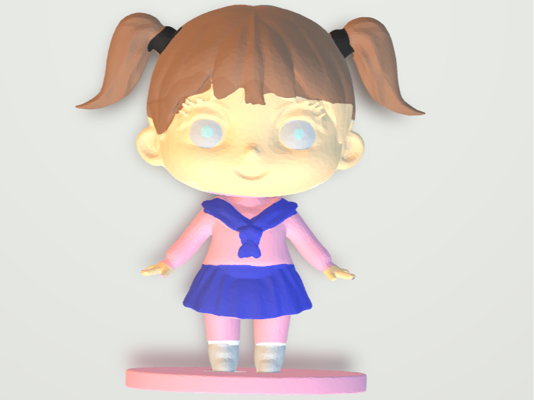 Chibi Anime Girl with Twin Tails