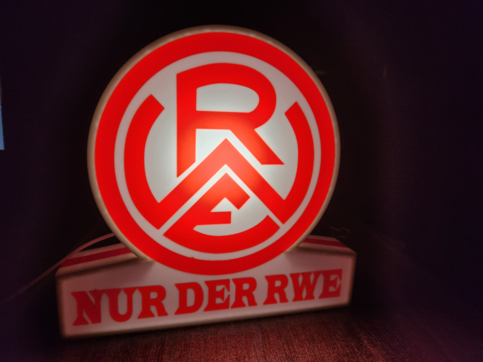 Rot Weiss Essen Lightbox Led Lampe RWE