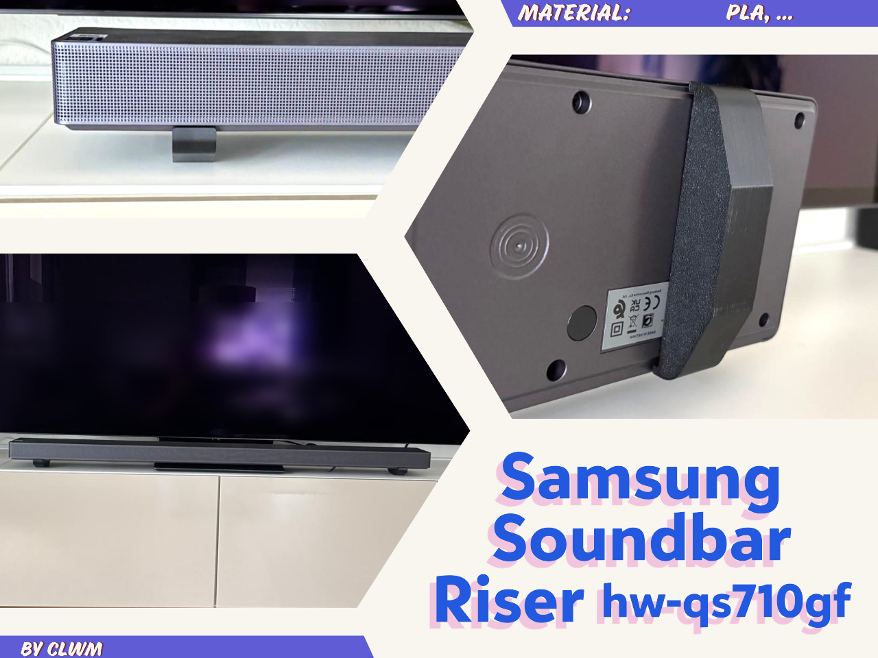 Samsung Soundbar Riser (fits hw-qs710gf)