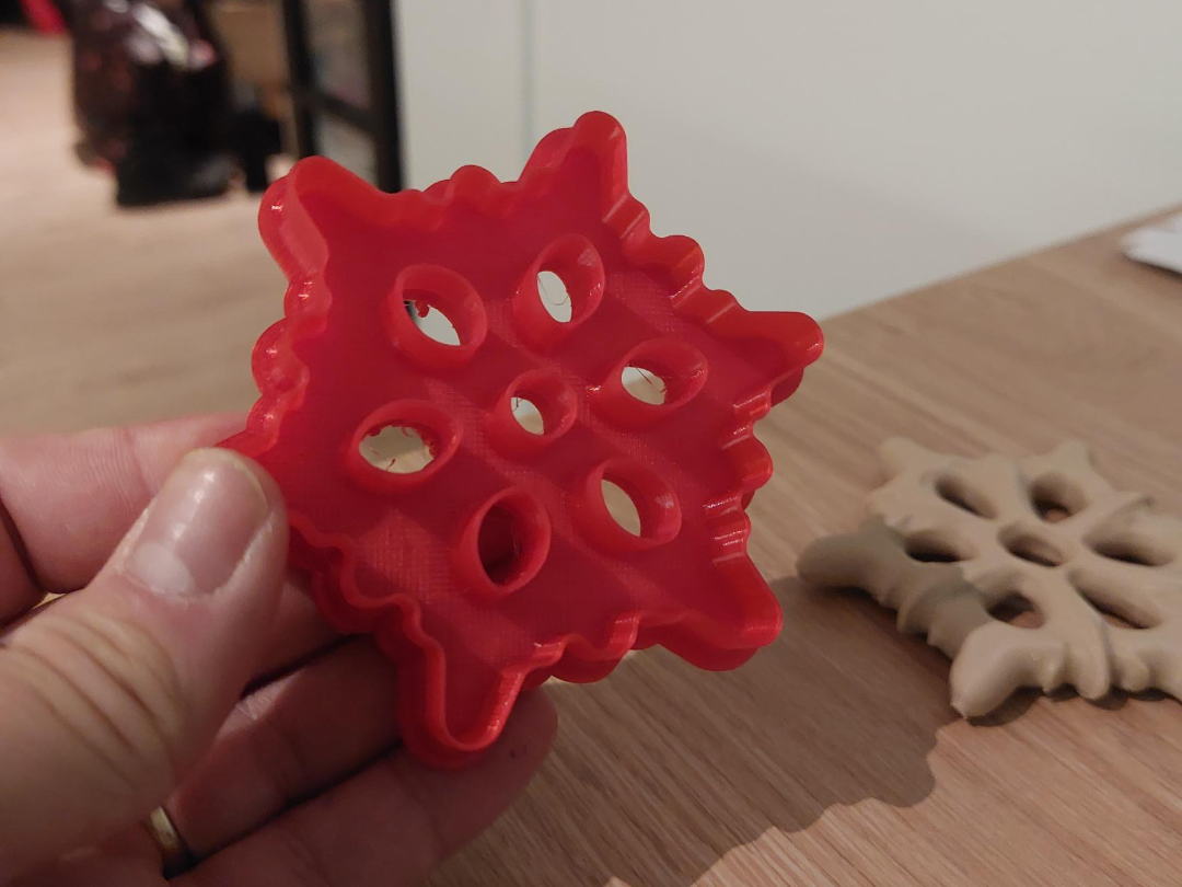 Organic Snowflake Cookie Cutter 3DPrintable Design
