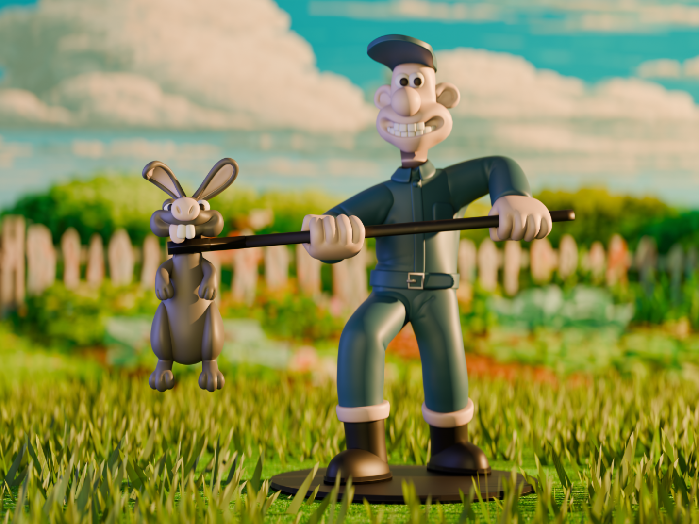 Wallace and Gromit - Wallace Bunny Catcher Art