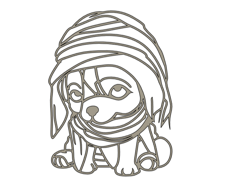 Halloween cute dog mummy decor
