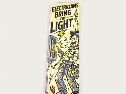 Electricians TradeMark 50mm by 150mm Bookmark