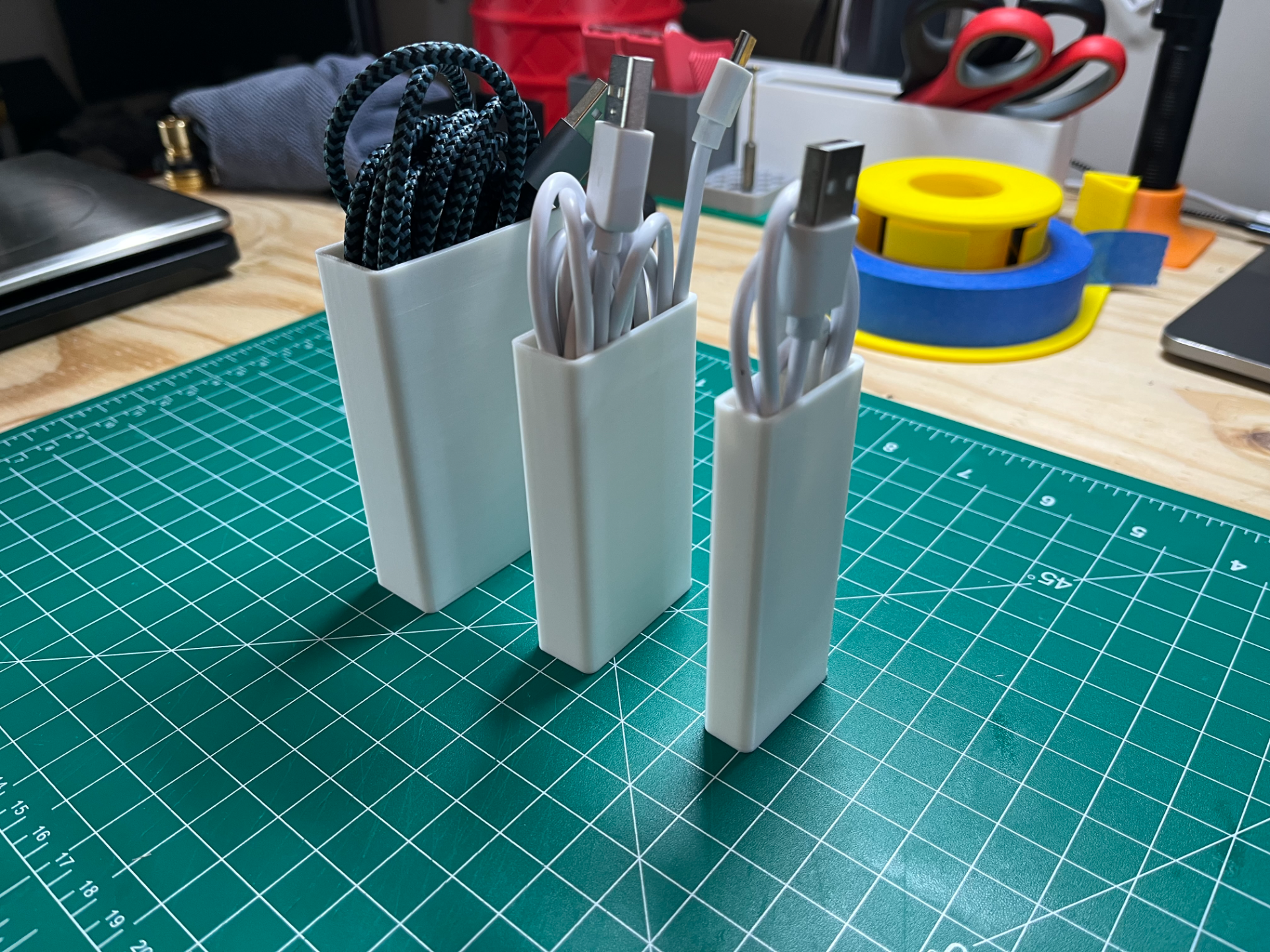Simple USB Cable Organizer Holder Travel Storage
