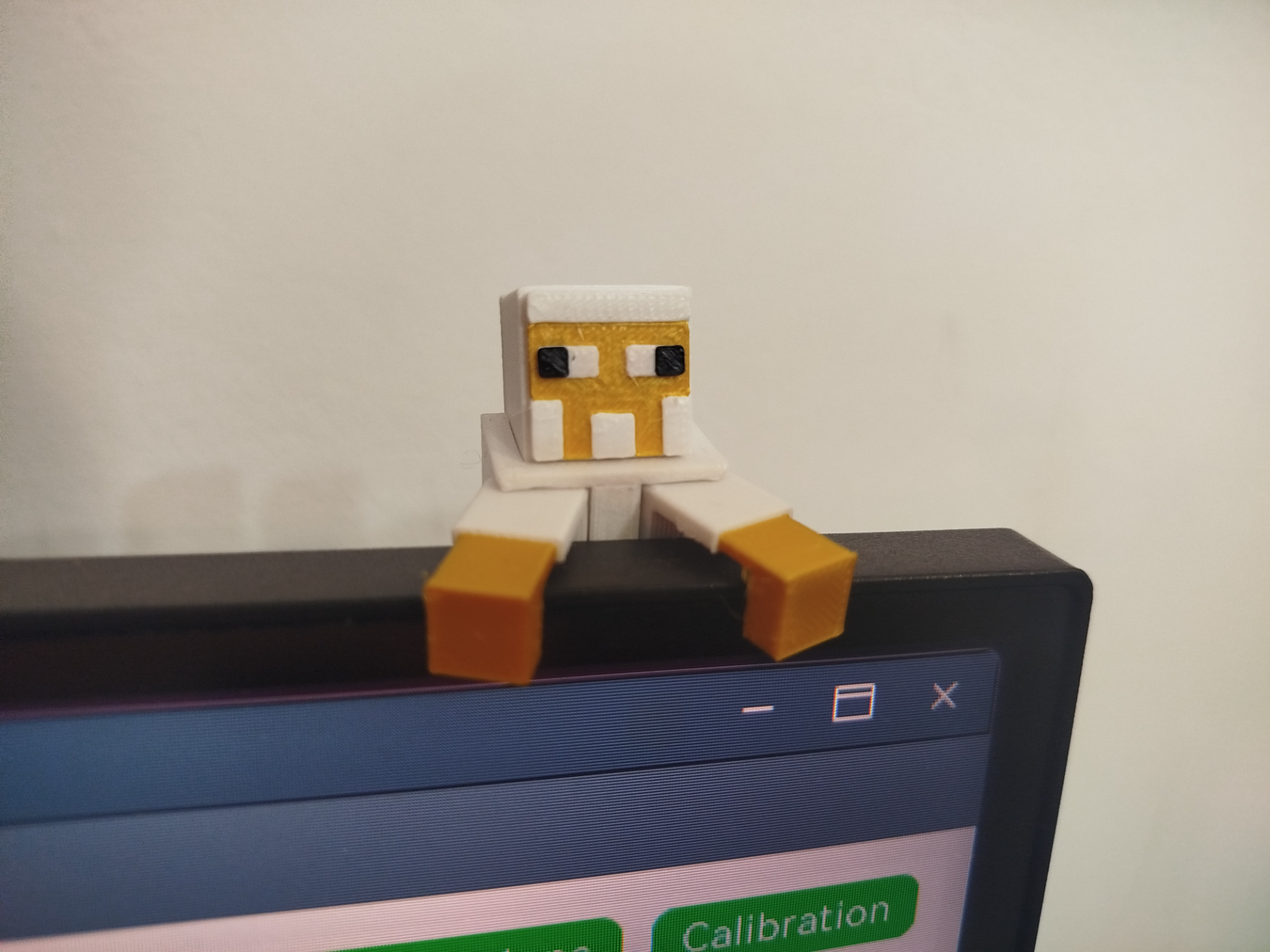 Minecraft Sheep Monitor Buddy (curved monitor)