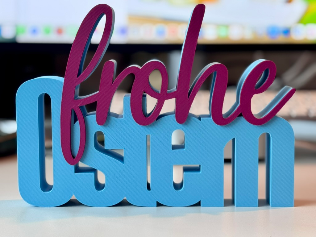 Frohe Ostern Schriftzug