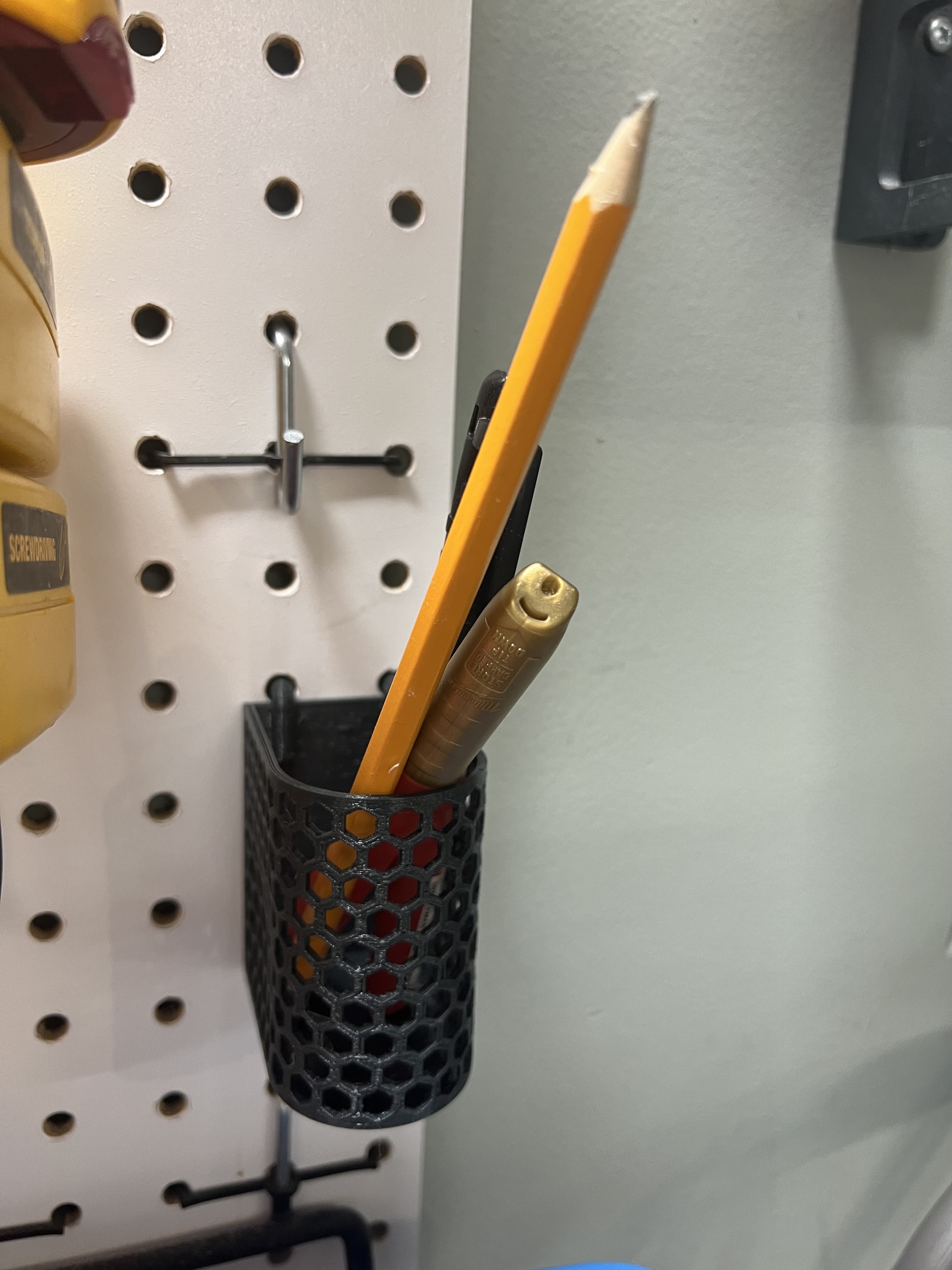 Pegboard Pencil Holder Remix (2 inch tall)