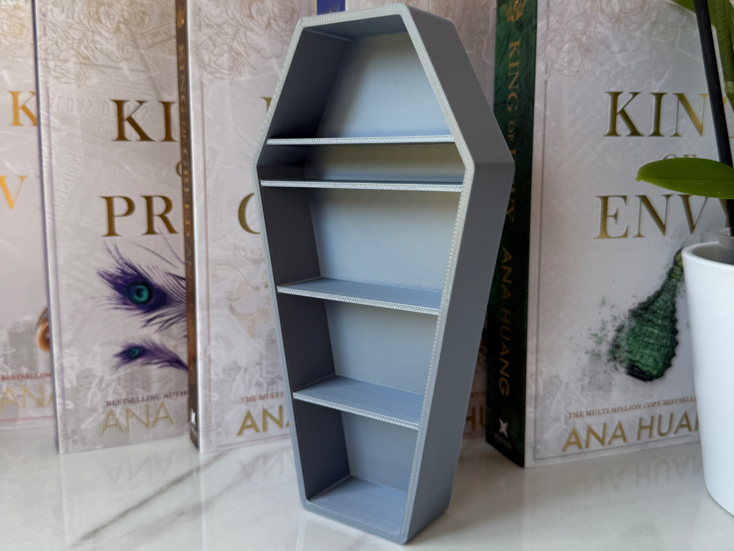 Coffin Shaped Mini Bookshelf