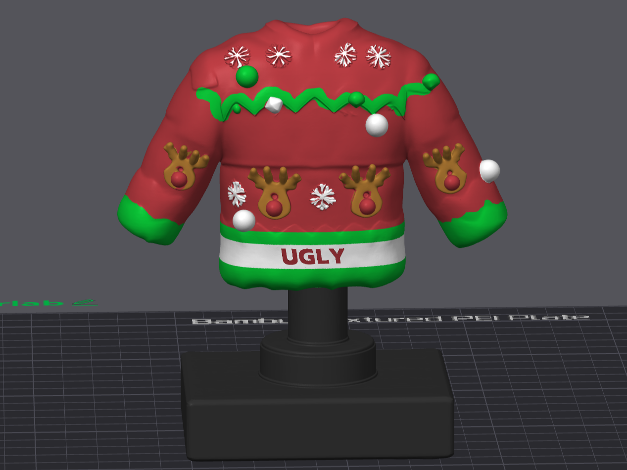 Ugly sweater Christmas trophy