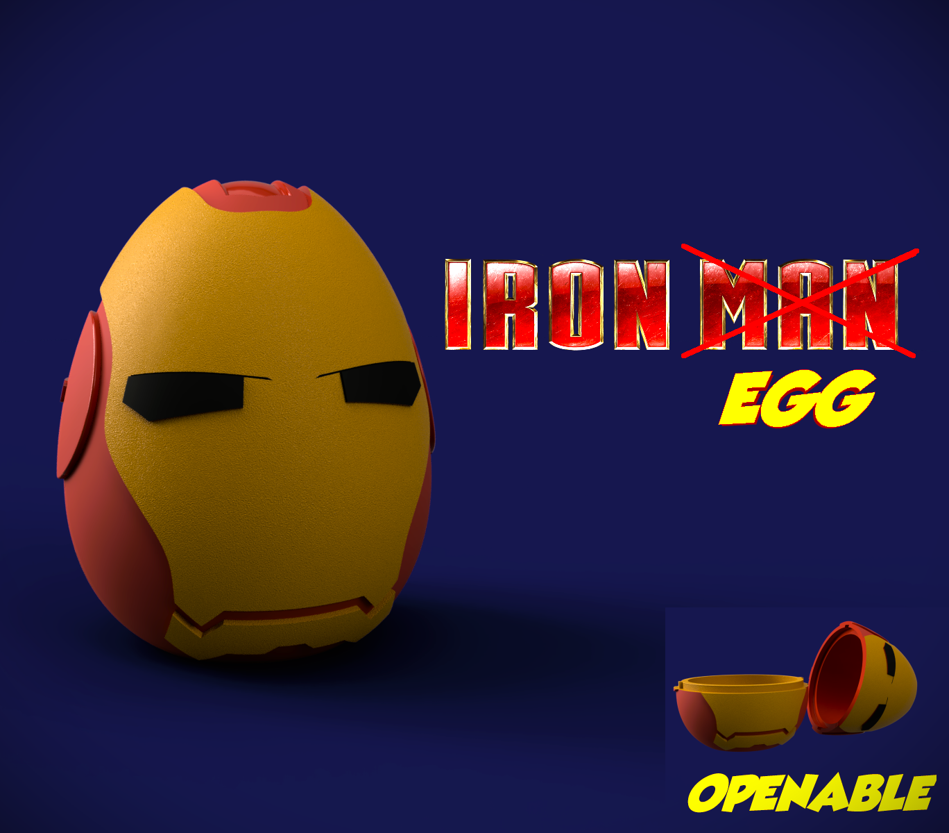 Iron Egg (Iron Man Shape Egg)
