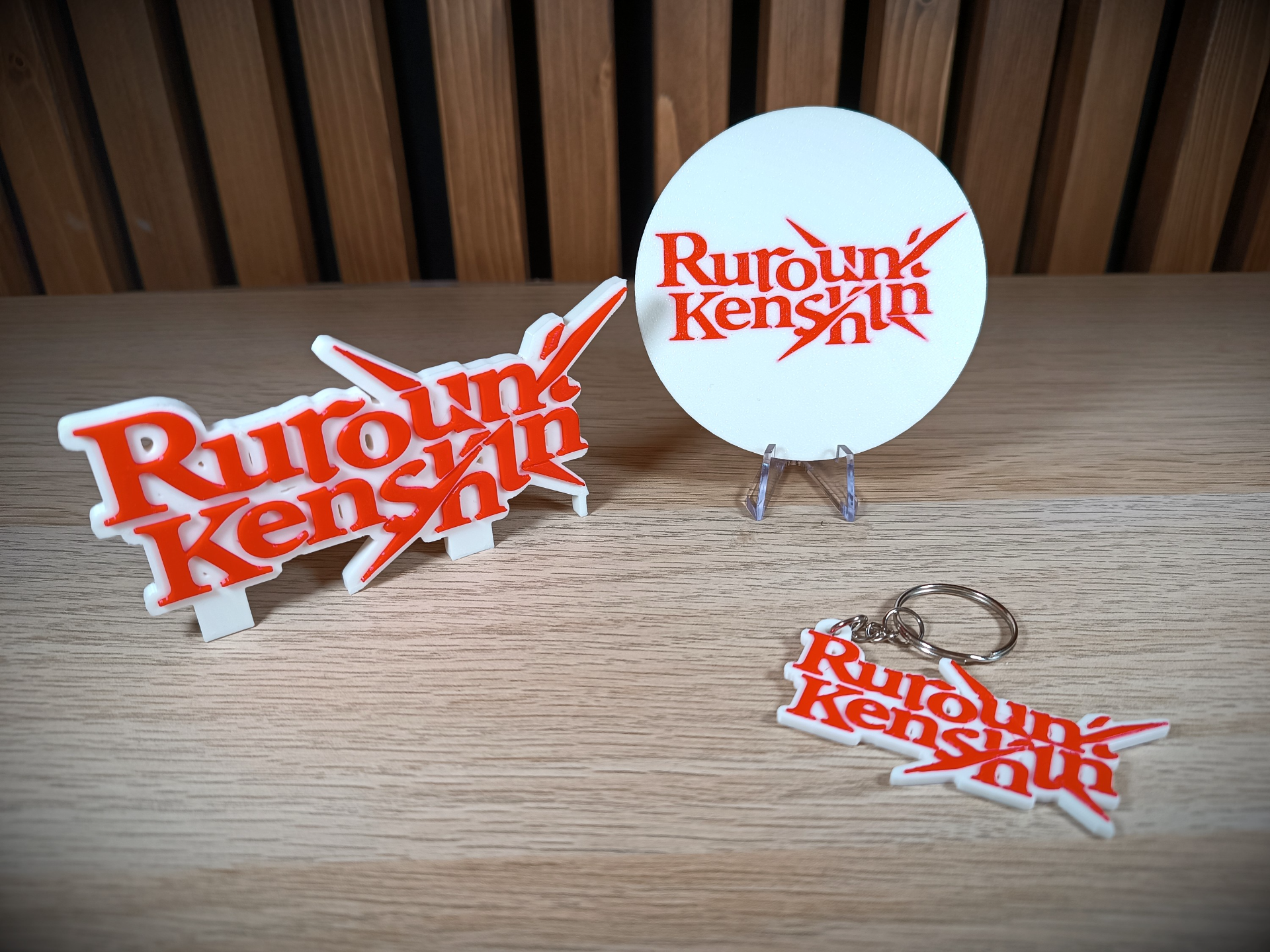 Rurouni Kenshin logo Stand + Keyring + Coaster