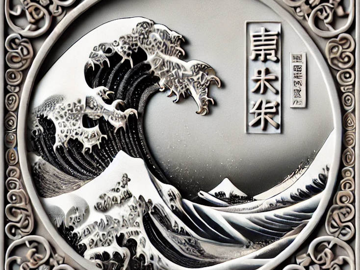 Coaster inspired "The Great Wave of Kanagawa" FLAT
