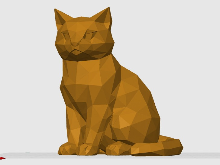 GATO LOW POLY 15cm