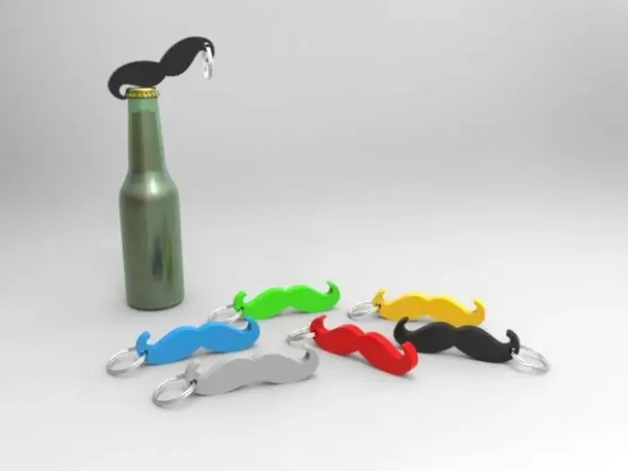 mustache-shaped bottle opener