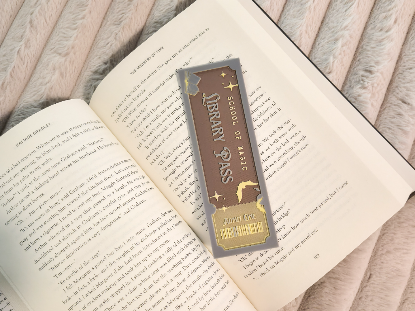 School of Magic Library Pass Bookmark (hueforge)