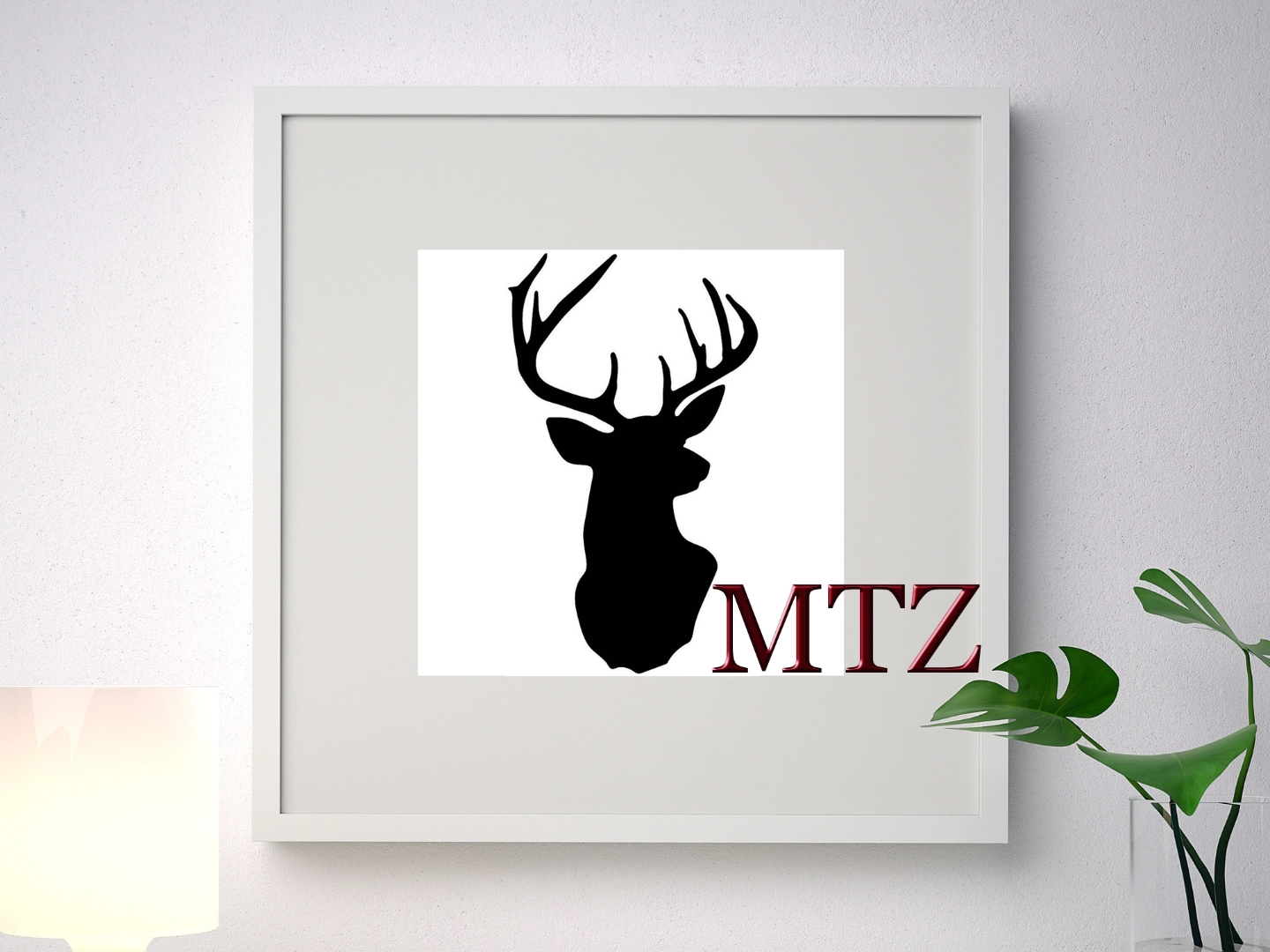 CERF SCULPTURE MURALE 2D