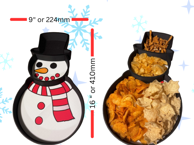 Christmas Snowman Party Tray