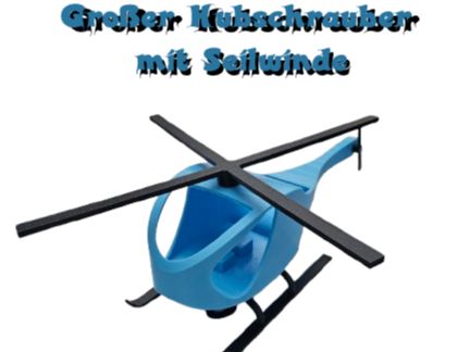 Großer Hubschrauber mit Seilwinde
