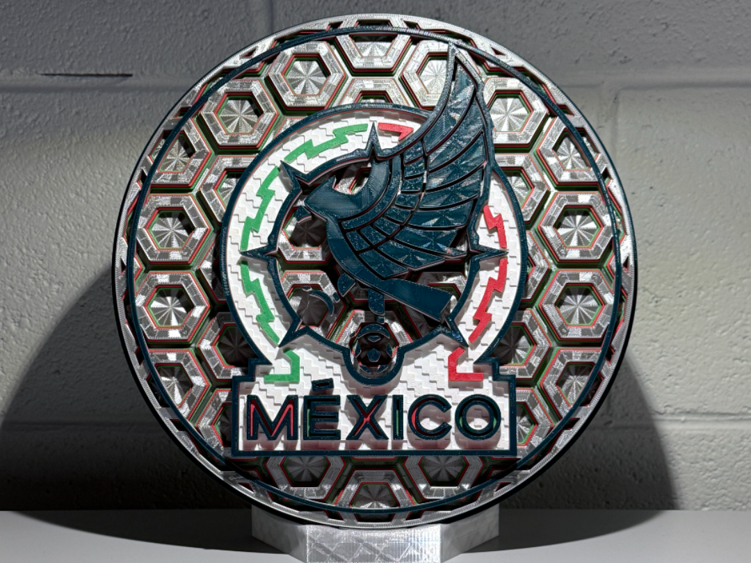 Mexico National Football Crest Dimensional Mosaic