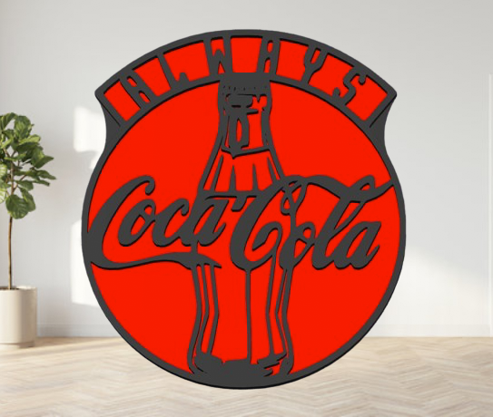 CocaCola colored wall decor